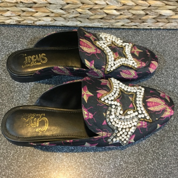 Circus by Sam Edelman Black and Pink Embellished Loafers - Picture 11 of 13